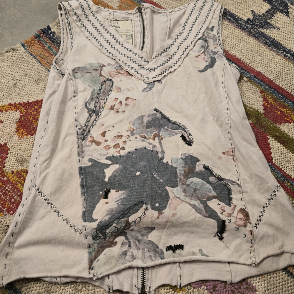 Hand Stitched Cream Blouse